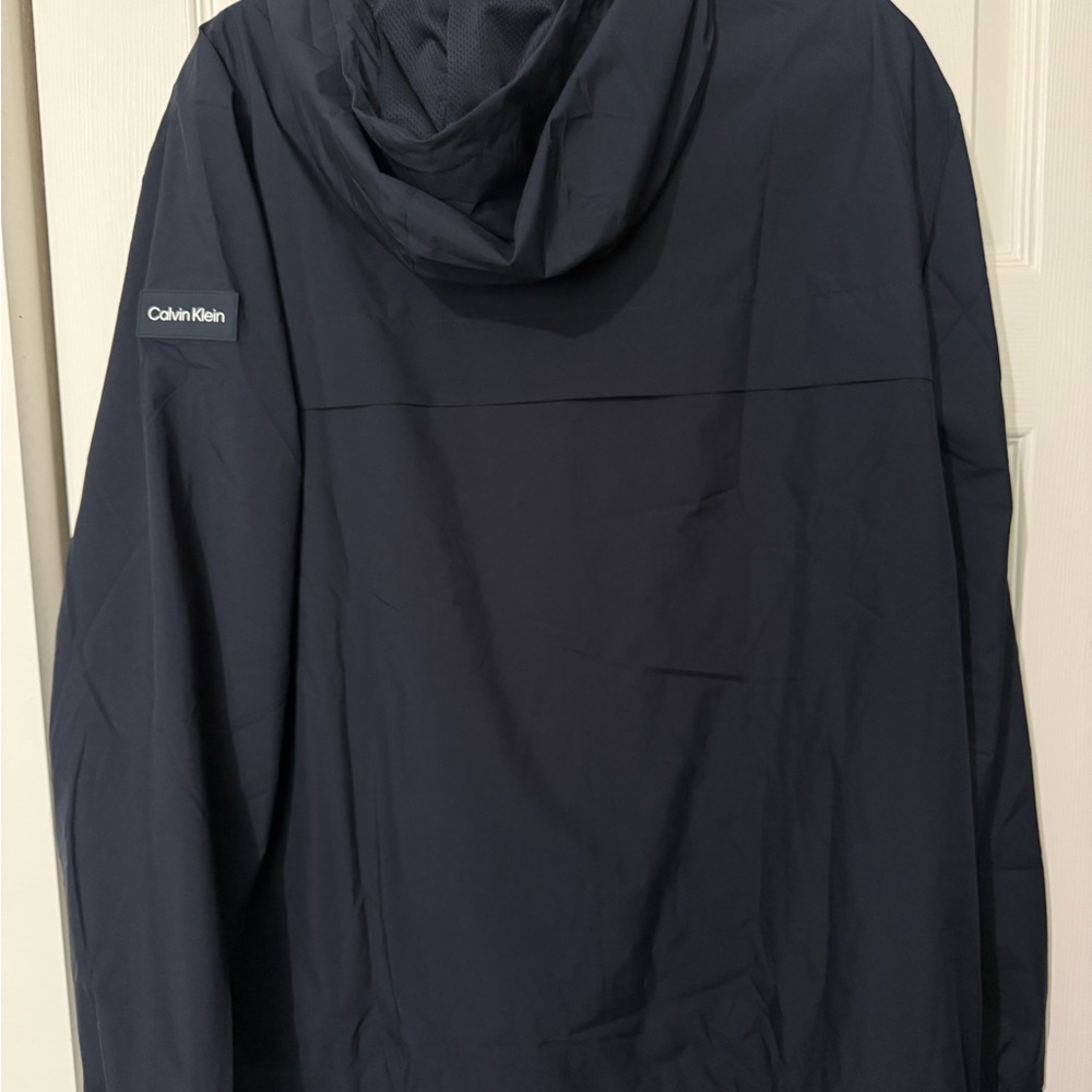 Calvin Klein Men's Hooded Windbreaker Jacket, True Navy Blue, Size XL - Picture 4 of 5